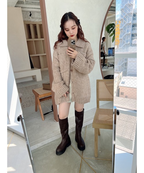 jumelle（ジュメロ）の「ボックスニットカーディガン（カーディガン