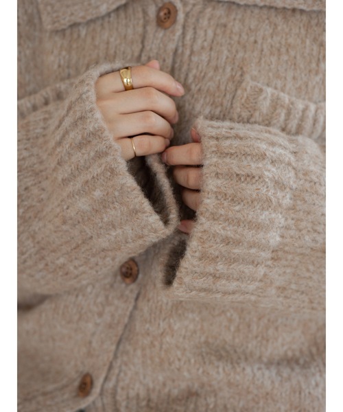 jumelle（ジュメロ）の「ボックスニットカーディガン（カーディガン/ボレロ・レディース・グリーン/ベージュ・FREE）」の16枚目の写真