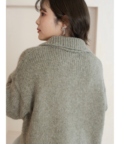 jumelle（ジュメロ）の「ボックスニットカーディガン（カーディガン/ボレロ・レディース・グリーン/ベージュ・FREE）」の11枚目の写真