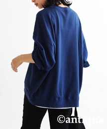 antiqua（アンティカ）の「長袖 ショート丈 クルーネック 裏毛 トレーナー（スウェット）」