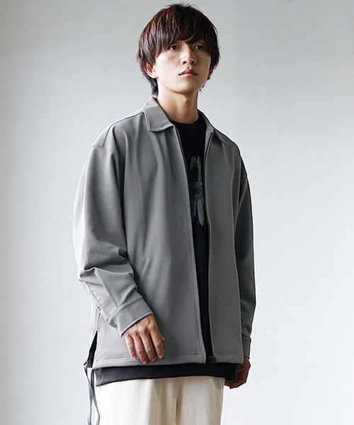 MinoriTY(マイノリティ)の「【MinoriTY】とろみ素材サイドレースジップアップジャケット ブルゾン メンズ ライトアウター 無地 秋服【セットアップ対応】(ブルゾン・メンズ・アッシュグレー/ブルーグリーン/モカ/ブラック・L/M)」の22枚目の写真