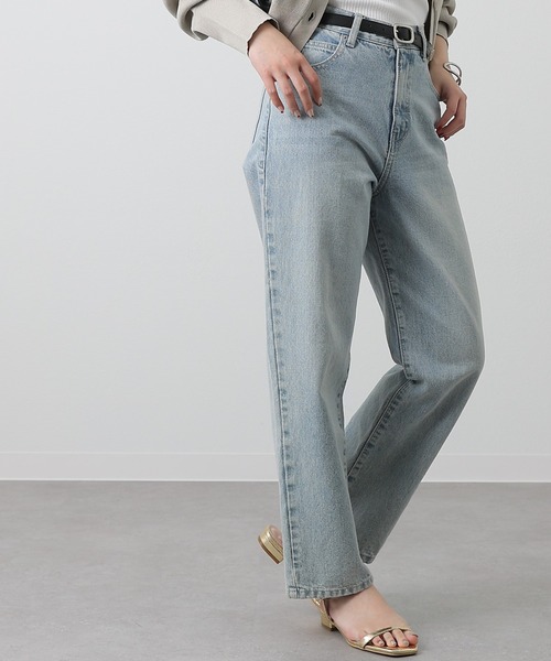 COLONY 2139(コロニートゥーワンスリーナイン)の「ストレートデニムパンツ(デニムパンツ・レディース・ネイビー/ブルー/ブラック/サックスブルー/ライトグレー/ダークブルー・LARGE/SMALL/MEDIUM)」の4枚目の写真