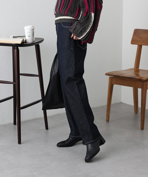 COLONY 2139(コロニートゥーワンスリーナイン)の「ストレートデニムパンツ(デニムパンツ・レディース・ネイビー/ブルー/ブラック/サックスブルー/ライトグレー/ダークブルー・LARGE/SMALL/MEDIUM)」の15枚目の写真