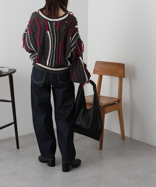 COLONY 2139(コロニートゥーワンスリーナイン)の「ストレートデニムパンツ(デニムパンツ・レディース・ネイビー/ブルー/ブラック/サックスブルー/ライトグレー/ダークブルー・LARGE/SMALL/MEDIUM)」の20枚目の写真