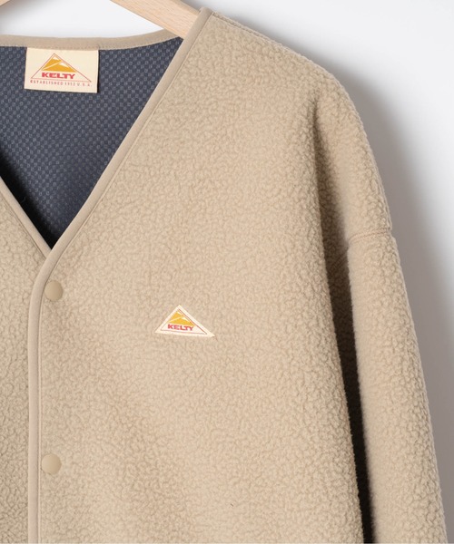 KELTY（ケルティ）の「【 KELTY/  ケルティ 】 メドウトレイル フリース カーディガン ボア GKO KE22213046（ノーカラージャケット・メンズ・ベージュ/ブラック・MEDIUM/LARGE/X-LARGE）」の2枚目の写真