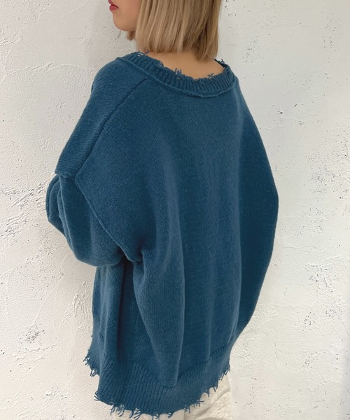 セール】ダメージニットカーディガン【ZOZOTOWN限定アイテム