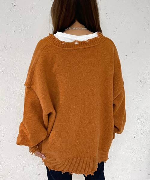 セール】ダメージニットカーディガン【ZOZOTOWN限定アイテム