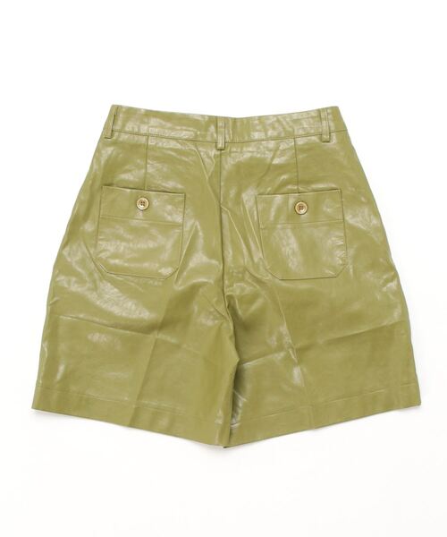 frunco（フランコ）の「フェイクレザーAラインショーツ（その他パンツ・レディース・ブラック/グリーン/ベージュ・FREE）」の7枚目の写真