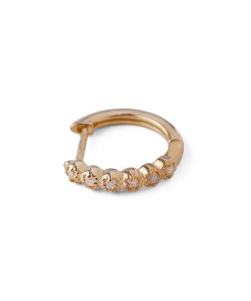 SIENA ROSE(シエナロゼ)の「6粒ダイヤミルフープピアス(ピアス(両耳用)・レディース・イエローゴールド・FREE)」の7枚目の写真