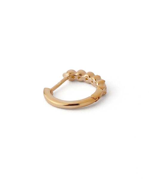 SIENA ROSE(シエナロゼ)の「6粒ダイヤミルフープピアス(ピアス(両耳用)・レディース・イエローゴールド・FREE)」の8枚目の写真