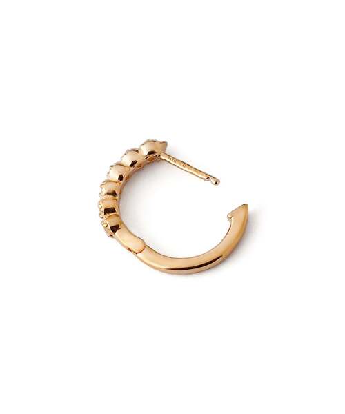 SIENA ROSE(シエナロゼ)の「6粒ダイヤミルフープピアス(ピアス(両耳用)・レディース・イエローゴールド・FREE)」の9枚目の写真