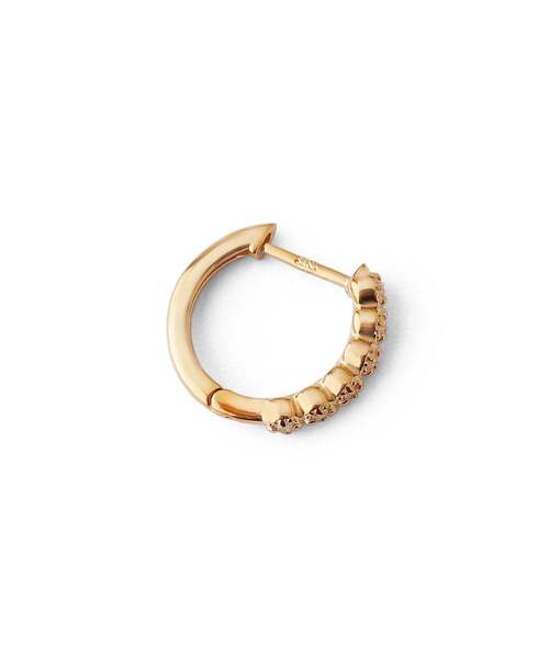 SIENA ROSE(シエナロゼ)の「6粒ダイヤミルフープピアス(ピアス(両耳用)・レディース・イエローゴールド・FREE)」の2枚目の写真