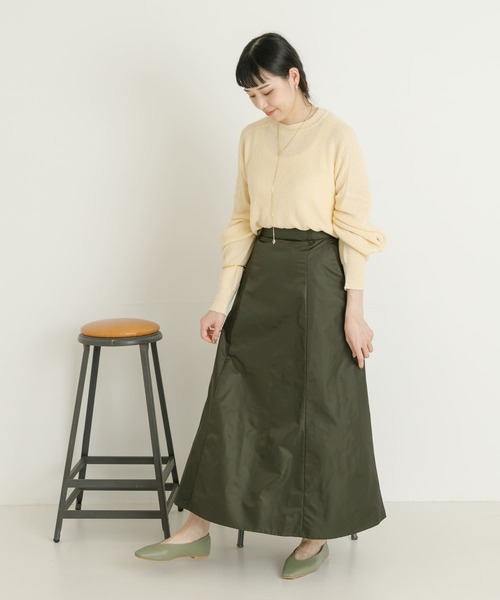 UR Lab.（アーバンリサーチラボ）の「メモリーツイルフレアスカート（スカート・レディース・ネイビー/カーキ/ブラック・FREE）」の18枚目の写真