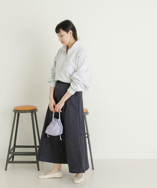 UR Lab.（アーバンリサーチラボ）の「メモリーツイルフレアスカート（スカート・レディース・ネイビー/カーキ/ブラック・FREE）」の5枚目の写真