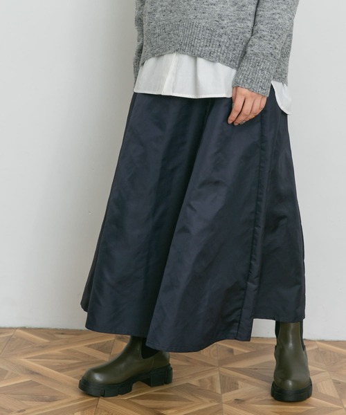 UR Lab.（アーバンリサーチラボ）の「メモリーツイルフレアスカート（スカート・レディース・ネイビー/カーキ/ブラック・FREE）」の12枚目の写真