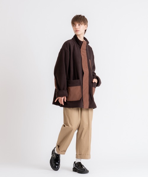 ONCILY(オンシェリー)の「BICOLOR BOA FLEECE BLOUSON / バイカラーボアフリースブルゾン(ブルゾン・メンズ・ベージュ/ダークブラウン/ブラック・LARGE/MEDIUM)」の21枚目の写真