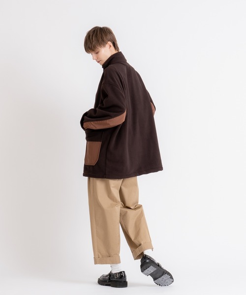 ONCILY(オンシェリー)の「BICOLOR BOA FLEECE BLOUSON / バイカラーボアフリースブルゾン(ブルゾン・メンズ・ベージュ/ダークブラウン/ブラック・LARGE/MEDIUM)」の22枚目の写真