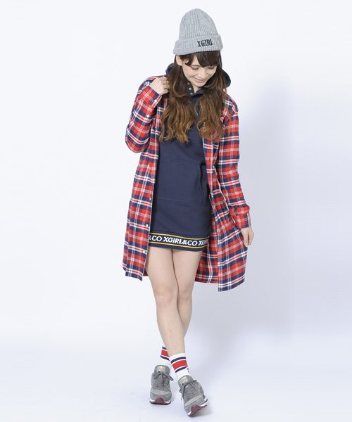 X-girl(エックスガール)の「XGIRL RIB KNIT CAP(ニットキャップ/ビーニー・レディース・ブラック/アッシュ/グリーン/ネイビー・ONE SIZE)」の5枚目の写真