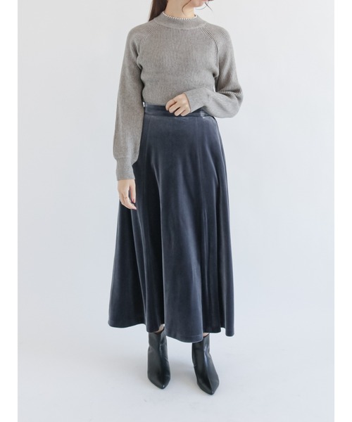 Te chichi（テチチ）の「衿パールハイネックリブニットプルオーバー（ニット/セーター・レディース・オフホワイト/グレー/ブラック・ﾌﾘ-）」の12枚目の写真