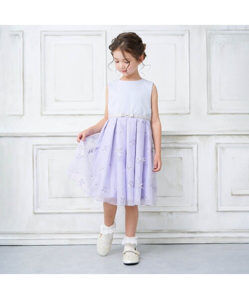 apres les cours（アプレレクール）の「フォーマルジャンパースカート（スーツスカート・キッズ・ネイビー/ラベンダー・130/110/120/100）」の5枚目の写真