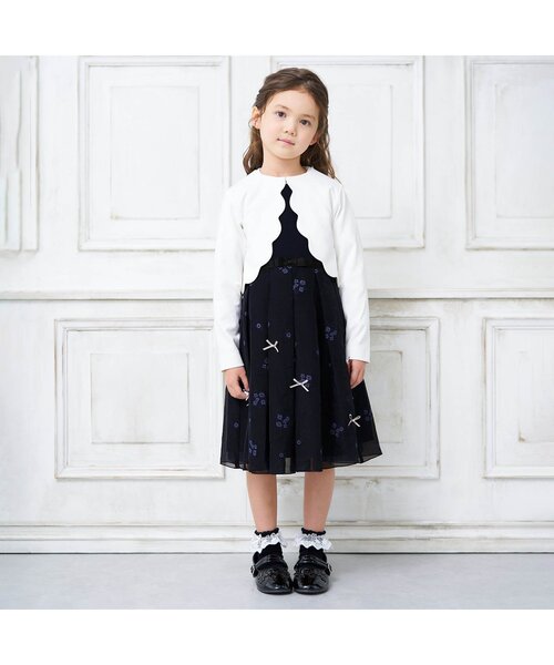 apres les cours（アプレレクール）の「フォーマルジャンパースカート（スーツスカート・キッズ・ネイビー/ラベンダー・130/110/120/100）」の9枚目の写真