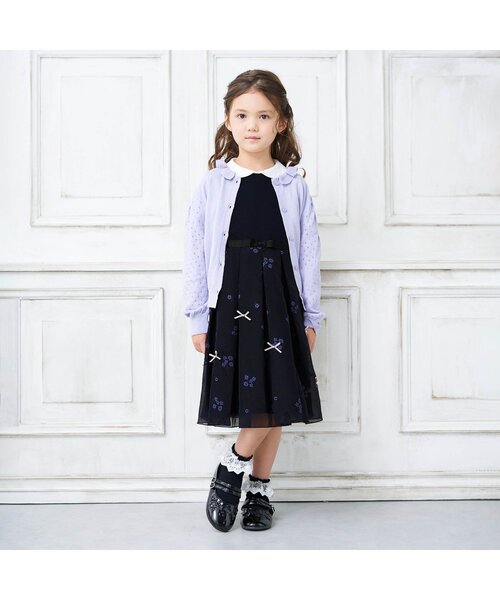 apres les cours（アプレレクール）の「フォーマルジャンパースカート（スーツスカート・キッズ・ネイビー/ラベンダー・130/110/120/100）」の10枚目の写真