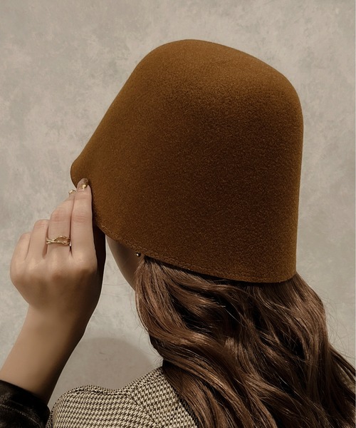apres jour clair（アプレジュールクレア）の「【apres jour clair×ARIAZ】フェルトバケットハット（ハット・レディース・ブラック/アイボリー/ダークブラウン・FREE）」の3枚目の写真