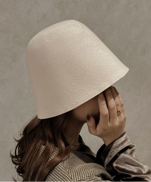 apres jour clair（アプレジュールクレア）の「【apres jour clair×ARIAZ】フェルトバケットハット（ハット・レディース・ブラック/アイボリー/ダークブラウン・FREE）」の2枚目の写真