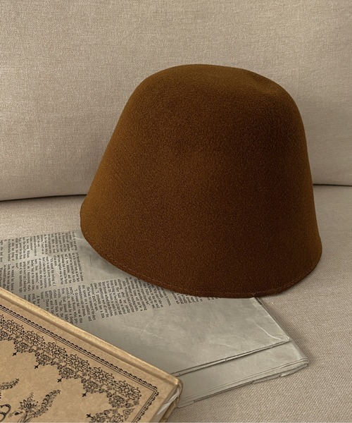 apres jour clair（アプレジュールクレア）の「【apres jour clair×ARIAZ】フェルトバケットハット（ハット・レディース・ブラック/アイボリー/ダークブラウン・FREE）」の6枚目の写真