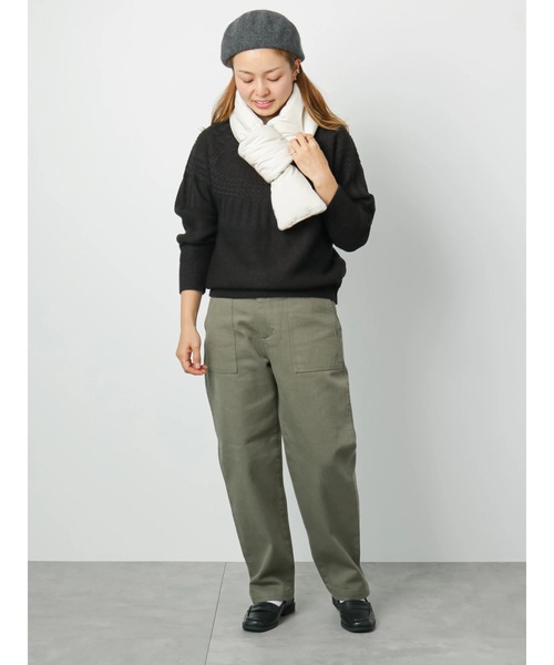 Lugnoncure（ルノンキュール）の「裏起毛ベイカーパンツ（その他パンツ・レディース・ネイビー/カーキ/オフホワイト・SMALL/MEDIUM/LARGE）」の9枚目の写真