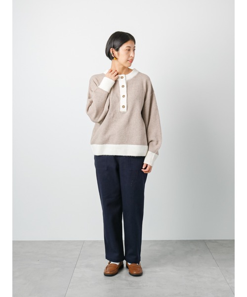 Lugnoncure（ルノンキュール）の「裏起毛ベイカーパンツ（その他パンツ・レディース・ネイビー/カーキ/オフホワイト・SMALL/MEDIUM/LARGE）」の10枚目の写真