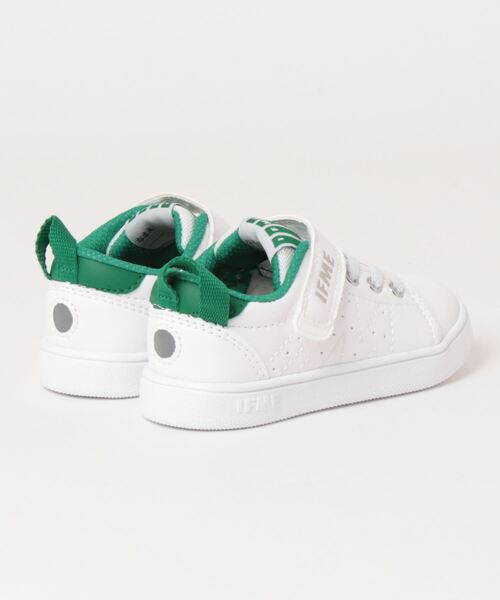 IFME（イフミー）の「《IFME》IFME KIDS ライトコート 20-3317（スニーカー・キッズ・ホワイト/グリーン・15.5cm/16.0cm/18.0cm/18.5cm/15.0cm/19.0cm/17.5cm/17.0cm/16.5cm）」の3枚目の写真