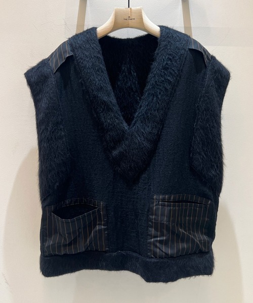 新品※AKANE UTSUNOMIYA シルクベスト AKANE UTSUNOMIYA(アカネウツノミヤ)】 LAYERED KNIT｜PARIGOT ONLINE
