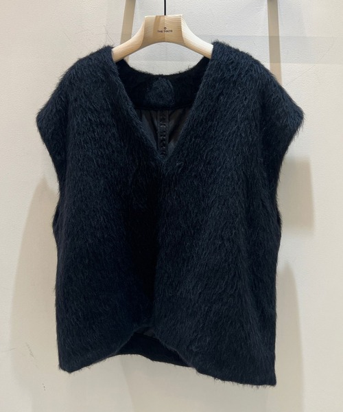 AKANE UTSUNOMIYA(アカネウツノミヤ)の「【AKANE UTSUNOMIYA / アカネウツノミヤ】Suri Alpaca Vest / スリーアルパカベスト(ベスト・レディース・ブラック・FREE)」の3枚目の写真