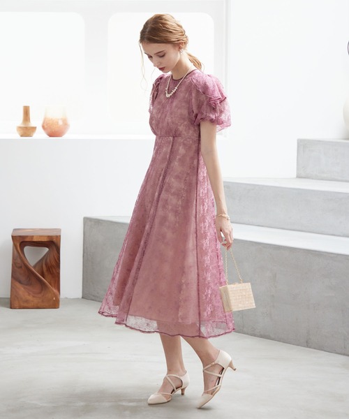 tea.　新品未使用ドロワーパフスリーブトップス 36 ピンク index｜バイカラーパフスリーブニット【洗濯機可】 | Rakuten
