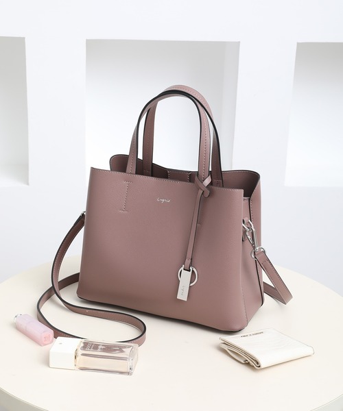 Ungrid(アングリッド)の「【Ungrid/アングリッド】【WEB限定商品】キーリングチャーム付 両アオリポケット ハンドバッグ(ハンドバッグ・レディース・アイボリー/キャメル/ブルー系その他/グレイッシュベージュ/ブラック/カーキ/ベージュ/スモークピンク/オリーブ/ダークブラウン/ライトブルー/ホワイト・FREE)」の12枚目の写真