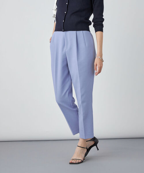 NOLLEY’S Sophi（ノーリーズソフィ）の「ウォッシャブルダブルクロスハイウエストテーパードパンツ（その他パンツ・レディース・サックスブルー/ネイビー/オフホワイト・36/34/38）」の3枚目の写真