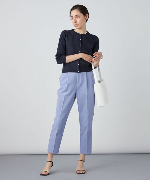 NOLLEY’S Sophi（ノーリーズソフィ）の「ウォッシャブルダブルクロスハイウエストテーパードパンツ（その他パンツ・レディース・サックスブルー/ネイビー/オフホワイト・36/34/38）」の9枚目の写真