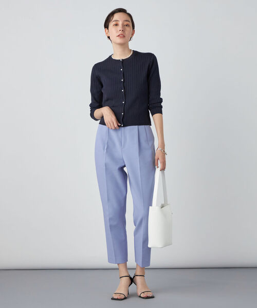 NOLLEY’S Sophi（ノーリーズソフィ）の「ウォッシャブルダブルクロスハイウエストテーパードパンツ（その他パンツ・レディース・サックスブルー/ネイビー/オフホワイト・36/34/38）」の12枚目の写真