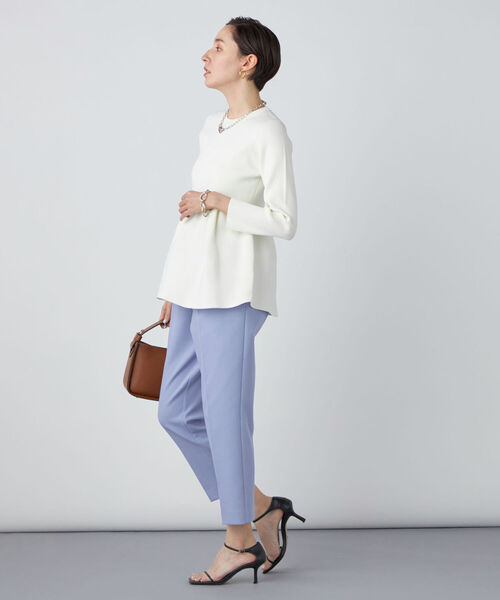 NOLLEY’S Sophi（ノーリーズソフィ）の「ウォッシャブルダブルクロスハイウエストテーパードパンツ（その他パンツ・レディース・サックスブルー/ネイビー/オフホワイト・36/34/38）」の19枚目の写真