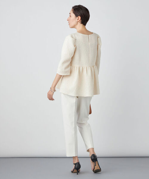 NOLLEY’S Sophi（ノーリーズソフィ）の「ウォッシャブルダブルクロスハイウエストテーパードパンツ（その他パンツ・レディース・サックスブルー/ネイビー/オフホワイト・36/34/38）」の22枚目の写真