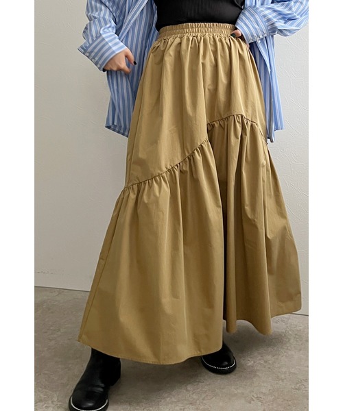maxmara キャメル　スカート　ベージュ フリル maxmara キャメルスカートベージュ フリル