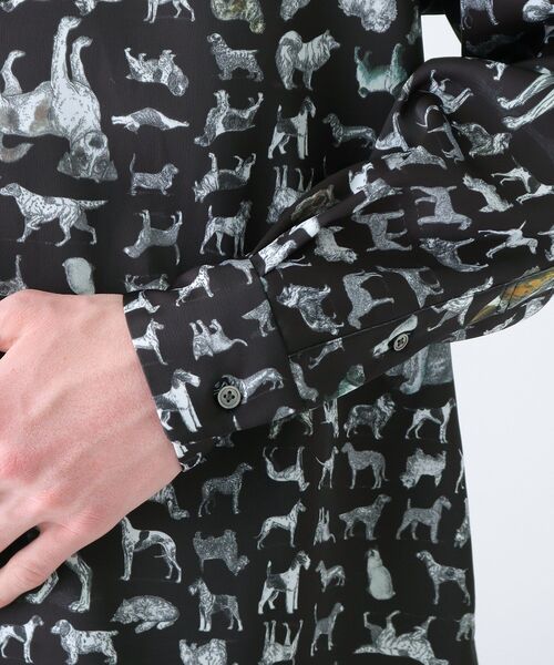 tk.TAKEO KIKUCHI（ティーケータケオキクチ）の「◆アニマル総柄シャツ(ユニセックスアイテム)（シャツ/ブラウス・メンズ・ライトグレー系3/ベージュ系3/ブラック系3・01/02/03）」の9枚目の写真