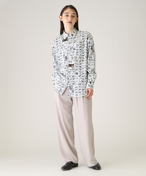 tk.TAKEO KIKUCHI（ティーケータケオキクチ）の「◆アニマル総柄シャツ(ユニセックスアイテム)（シャツ/ブラウス・メンズ・ライトグレー系3/ベージュ系3/ブラック系3・01/02/03）」の15枚目の写真