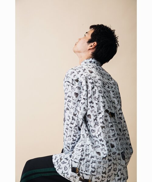tk.TAKEO KIKUCHI（ティーケータケオキクチ）の「◆アニマル総柄シャツ(ユニセックスアイテム)（シャツ/ブラウス・メンズ・ライトグレー系3/ベージュ系3/ブラック系3・01/02/03）」の17枚目の写真