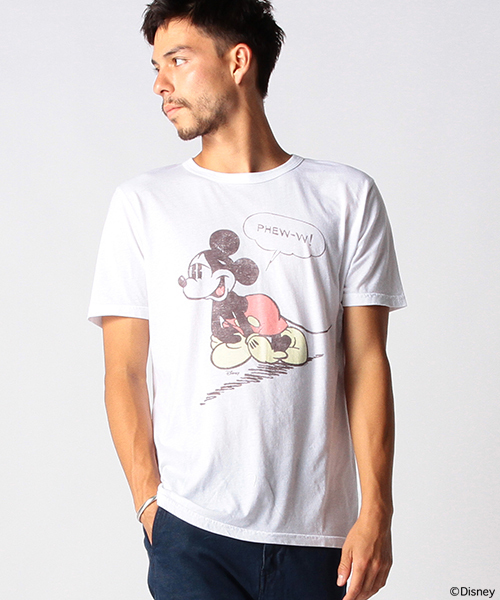 JUNK FOOD（ジャンクフード）の「○JUNK FOOD×BEAMS / 別注 ミッキーマウス TEE①（Tシャツ/カットソー・メンズ・ホワイト/ホワイト系その他/その他1/ブラック/グリーン・X-SMALL/SMALL/MEDIUM/LARGE）」の5枚目の写真