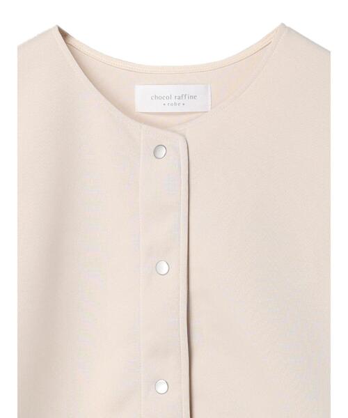 Green　Parks（グリーンパークス）の「ドットボタンコンパクトベスト（ベスト・レディース・ブラック/ライトベージュ・FREE）」の20枚目の写真