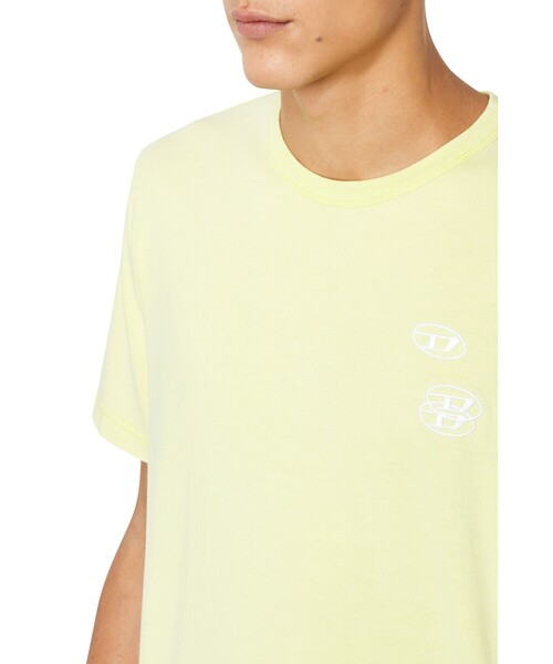 DIESEL ディーゼル T-REDROXT レギュラーフィット Tシャツ 関込 T-ADJUST-K8 T-shirt with brushstroke fading｜ブラック