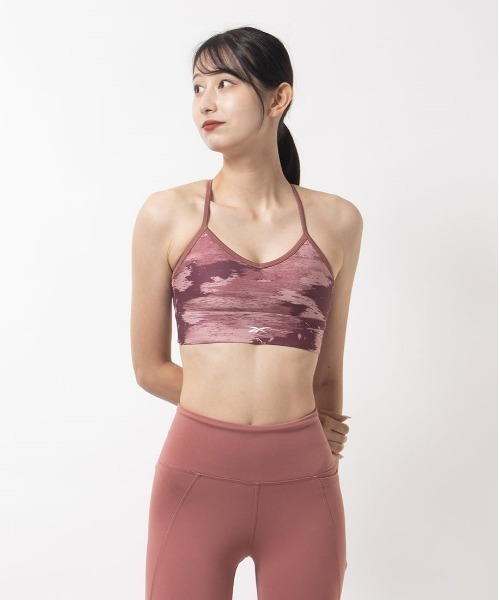 Reebok（リーボック）の「シーズナル ブラ / WOR Seasonal AOP Bra（スポーツブラ・レディース・ブラックミックス/グリーン/パープル/ローズ/ネイビー・X-SMALL/SMALL/MEDIUM/LARGE/X-LARGE/XX-LARGE）」の5枚目の写真