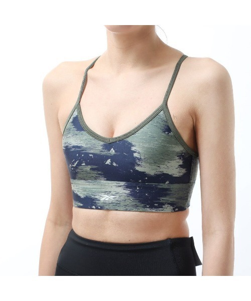 Reebok（リーボック）の「シーズナル ブラ / WOR Seasonal AOP Bra（スポーツブラ・レディース・ブラックミックス/グリーン/パープル/ローズ/ネイビー・X-SMALL/SMALL/MEDIUM/LARGE/X-LARGE/XX-LARGE）」の9枚目の写真